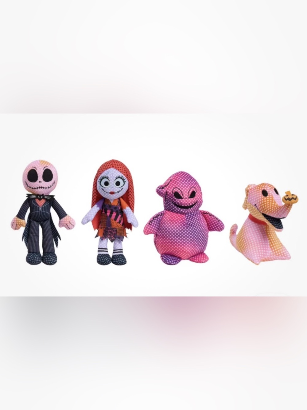 Disney Nightmare Before Christmas Jack Zero Sally Oogie Boogie 8in Plush Set